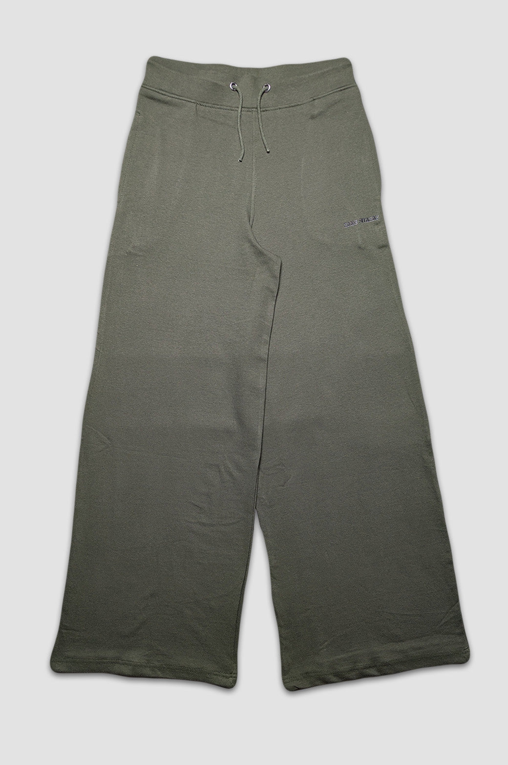 Rang Sitaray - Deep Olive Green High-Waisted Wide-Leg Trousers