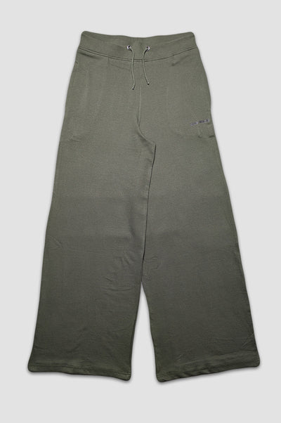 Rang Sitaray - Deep Olive Green High-Waisted Wide-Leg Trousers