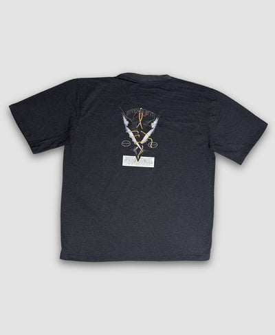 Pull&Bear "Rivermouth" Graphic T-Shirt - Dark Blue Crewneck Tee