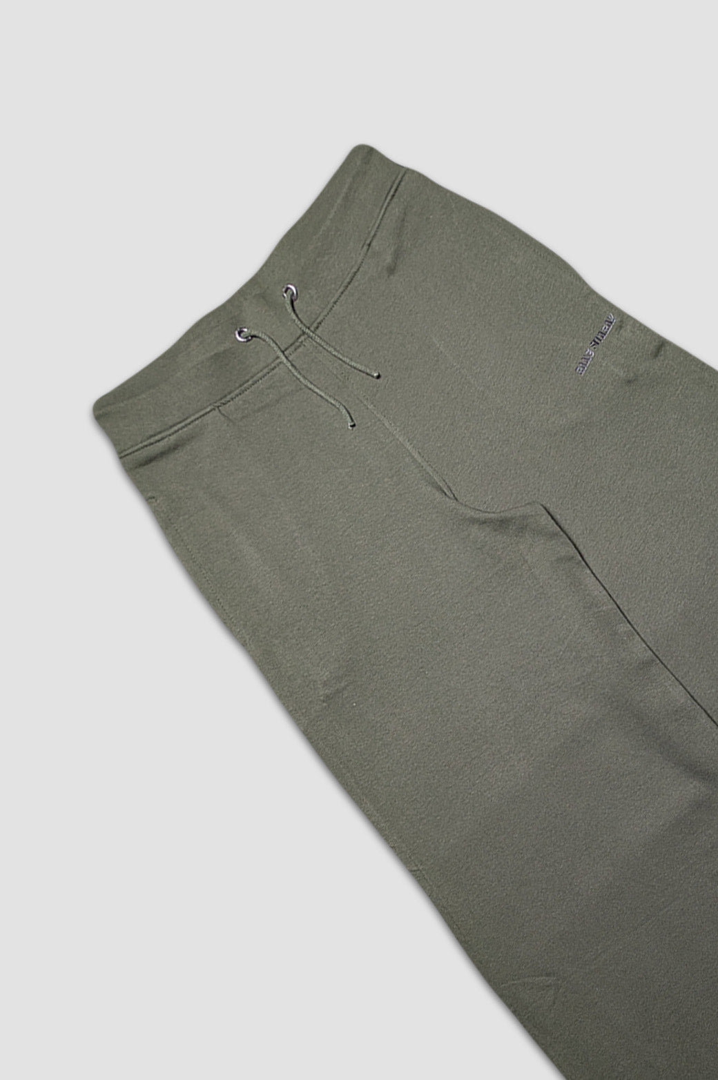 Rang Sitaray - Deep Olive Green High-Waisted Wide-Leg Trousers