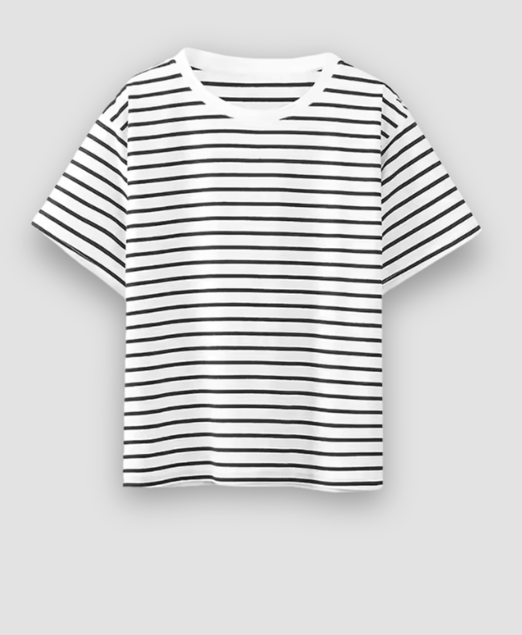 Premium Black & White Striped T-Shirt for Women – French Terry Summer Tee | Rang Sitaray