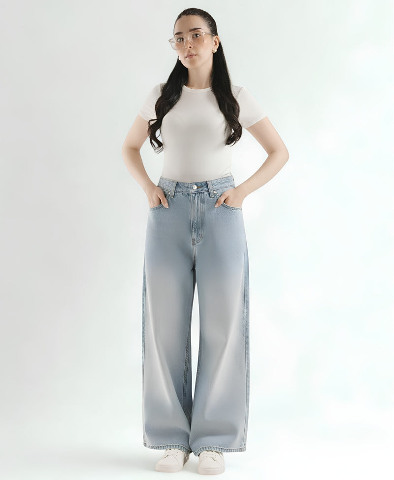 Rang Sitaray | Skyway High-Waisted Wide Leg Denim Jeans (Surplus Edit)