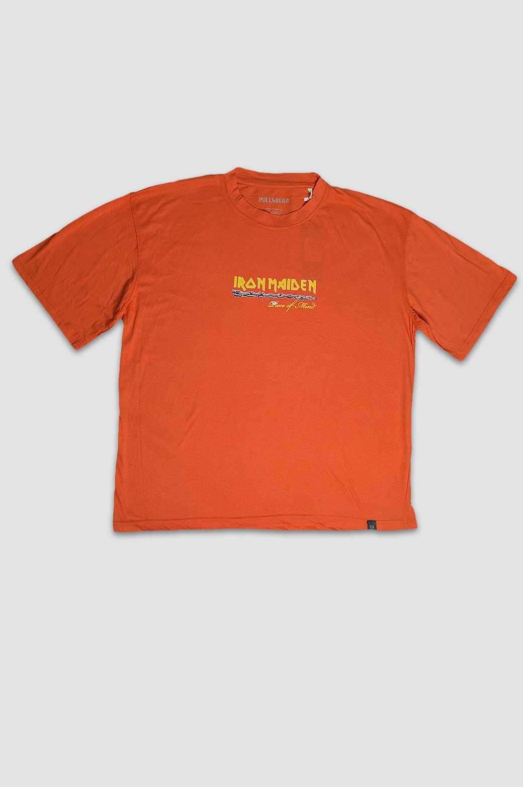 Orange Iron Maiden Oversized Graphic Tee – Bold & Iconic