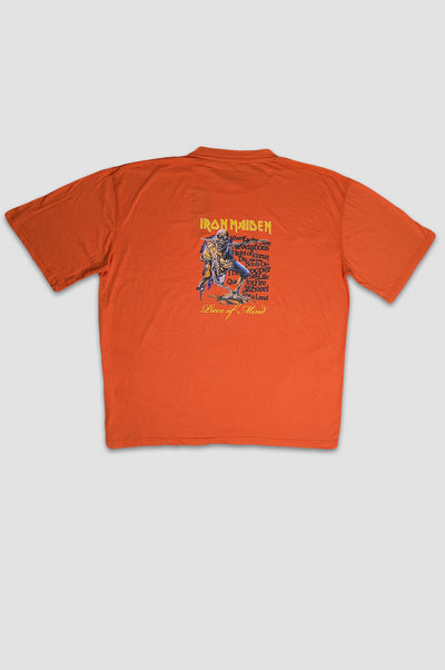 Orange Iron Maiden Oversized Graphic Tee – Bold & Iconic