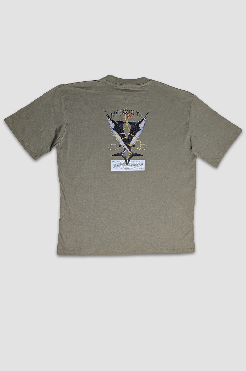 Olive Green Oversized Tee – Statement Graphic & Relaxed Fit