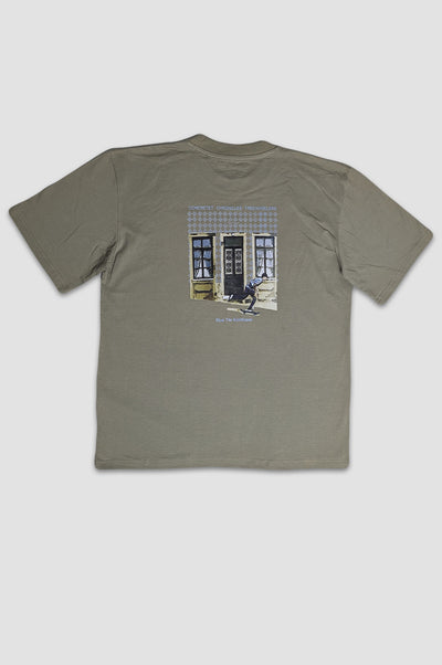 Olive Green Oversized T-Shirt – Urban Chronicles Print