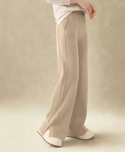 Rang Sitaray | Desert Luxe Camel Brown Side-Slit Wide-Leg Trousers