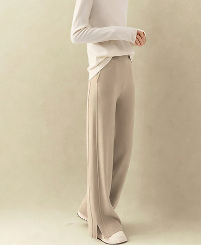 Rang Sitaray | Desert Luxe Camel Brown Side-Slit Wide-Leg Trousers