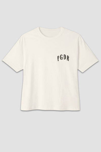 Effortless Edge: Off-White PGDR Oversized Tee