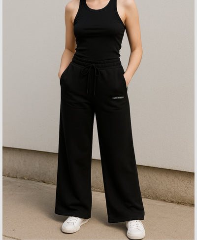 Pack of 2 High-Waisted Wide-Leg Trousers – Black & Beige | Rang Sitaray
