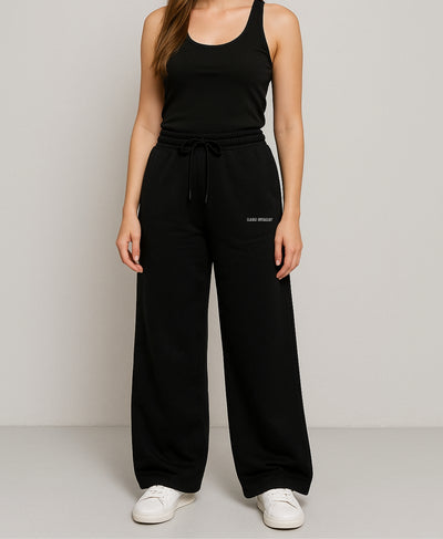 Rang Sitaray - Black High-Waisted Wide-Leg Trousers