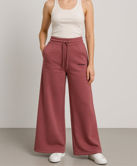 Marsala High-Waisted Plain Wide-Leg Trousers | Rang Sitaray
