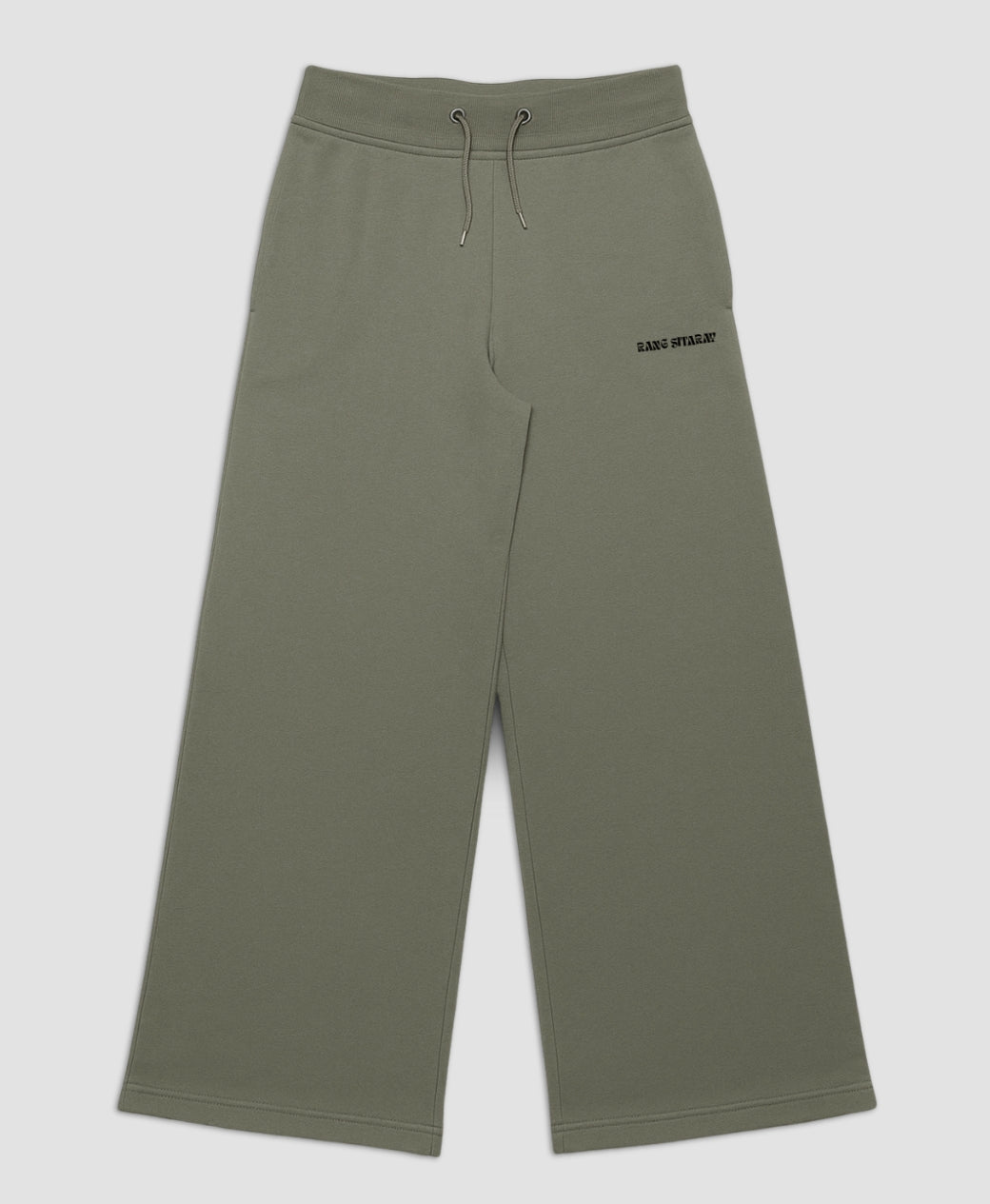Rang Sitaray - Deep Olive Green High-Waisted Wide-Leg Trousers