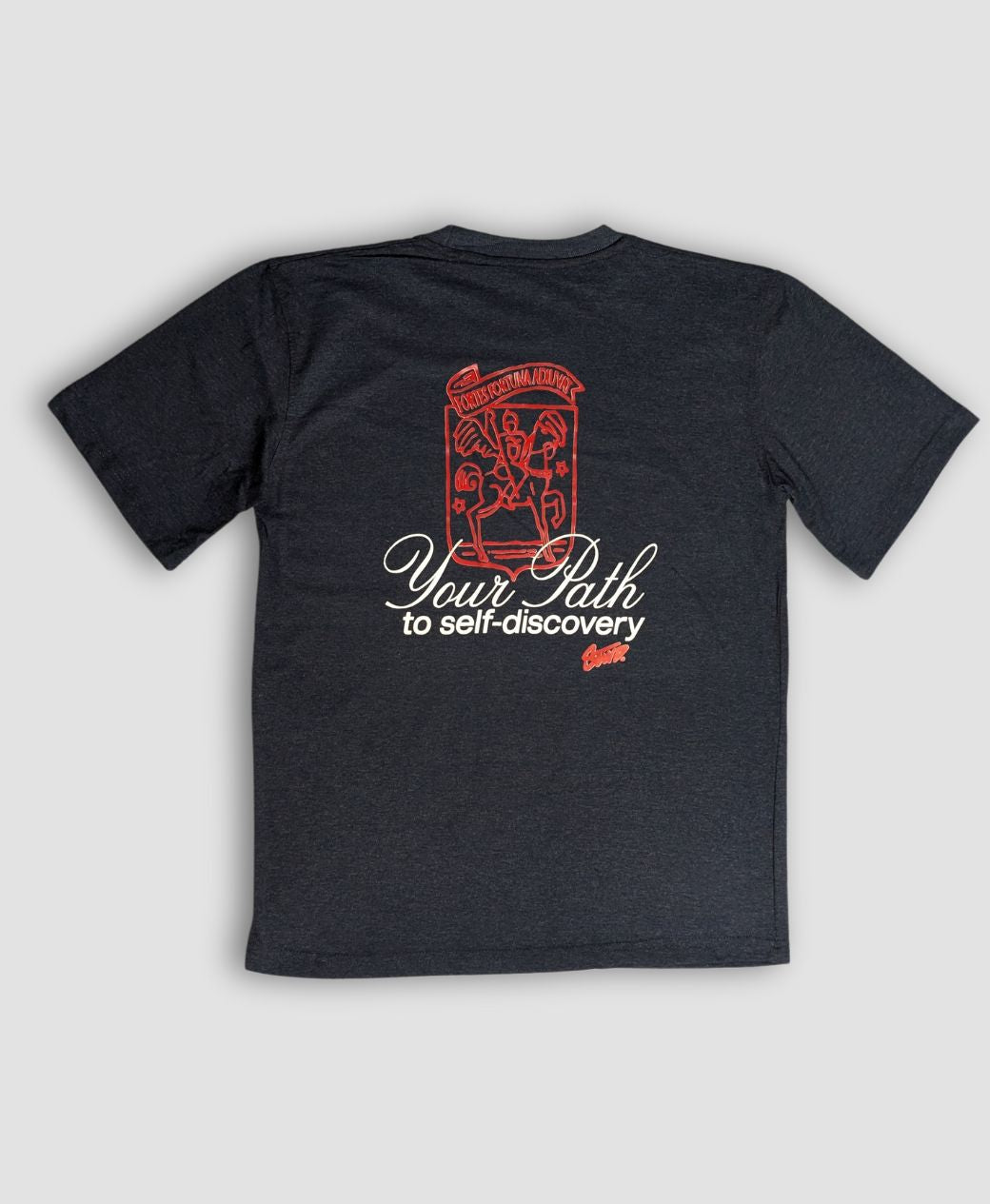 Dark Blue Oversized Tee – “Your Path to Self Discover” Statement Streetwear