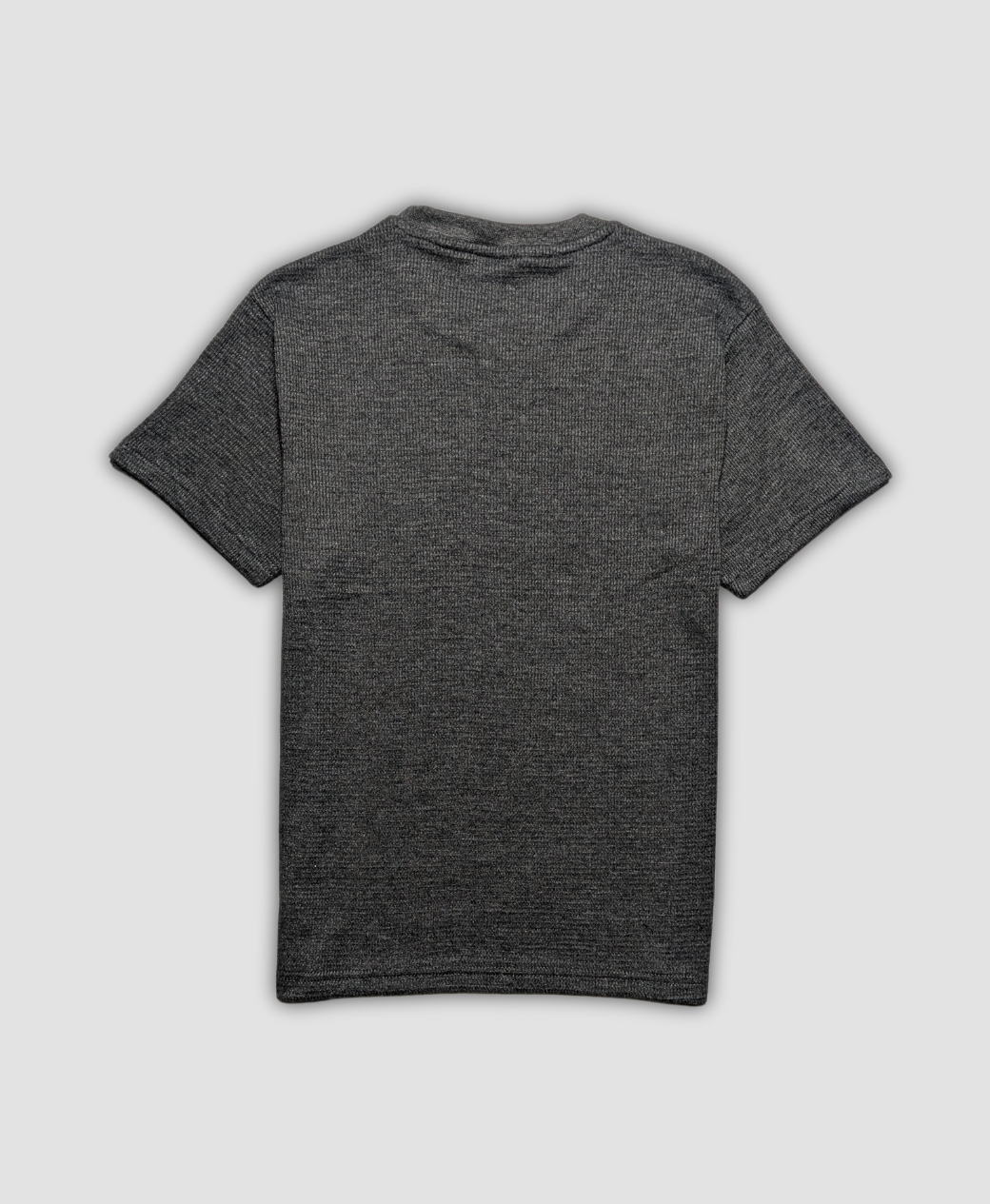 Charcoal Thermal Knit Tee for Women