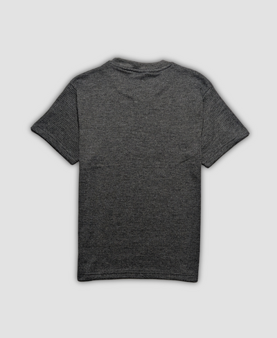 Charcoal Thermal Knit Tee for Women