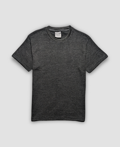 Charcoal Thermal Knit Tee for Women
