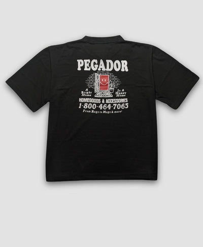 Pegador "Welcome Home" Crewneck T-Shirt - Premium Black Cotton Tee