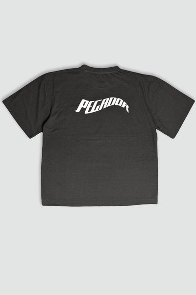 Bold & Relaxed: Black PEGADOR Oversized Tee