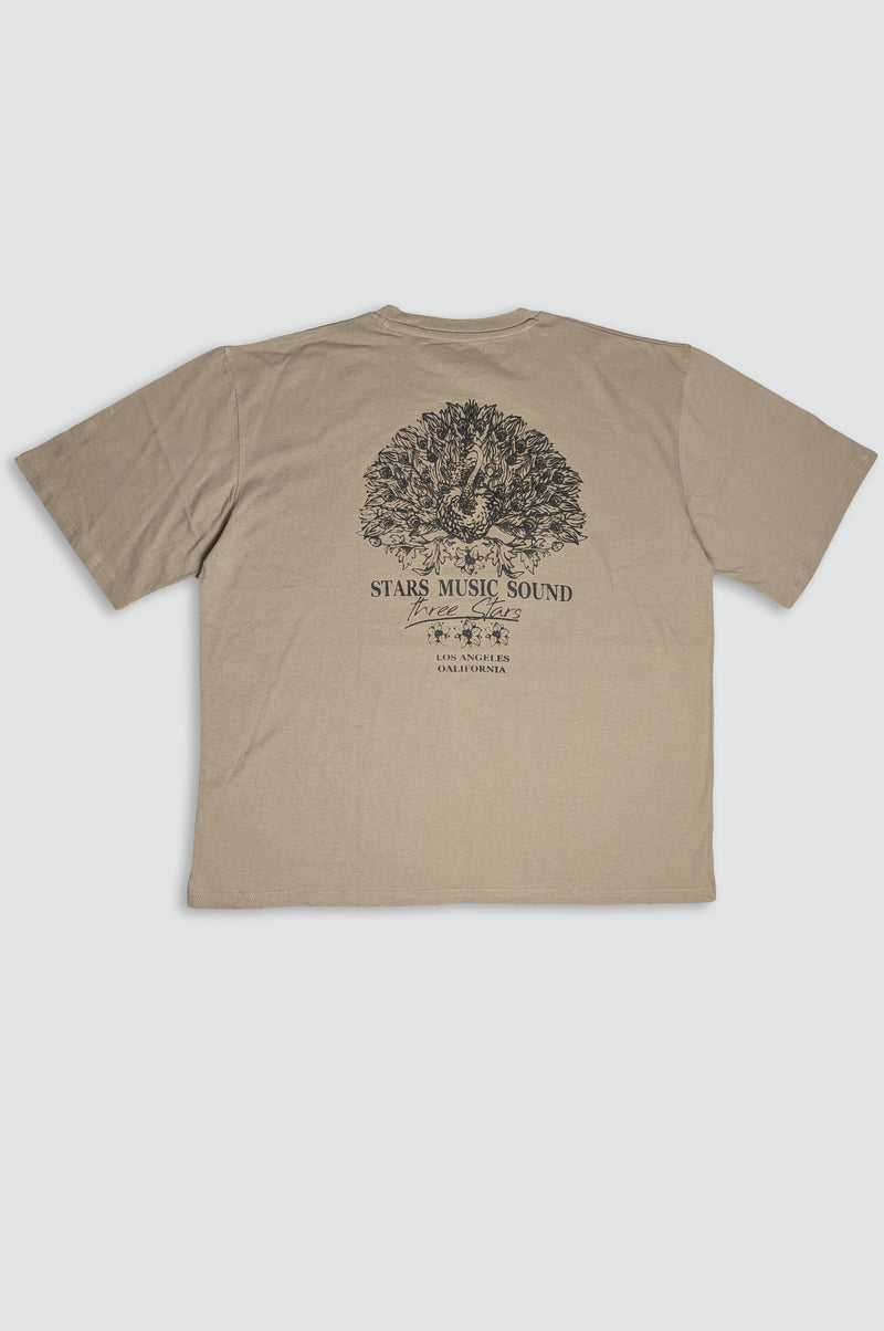 Sand Pull&Bear ‘STARS MUSIC SOUND’ Tee – Effortless Style & Comfort